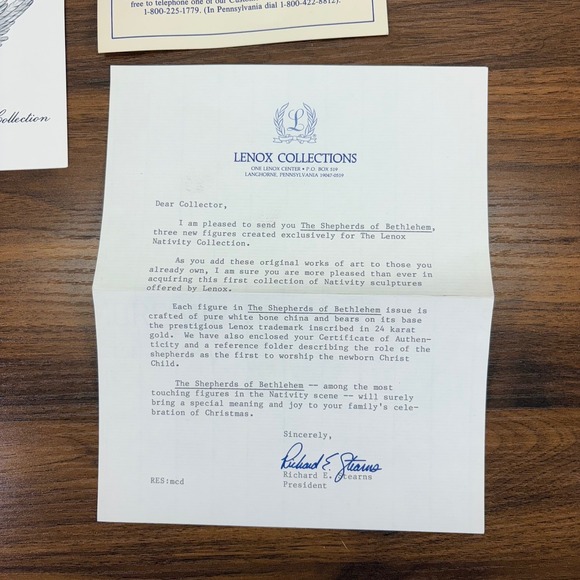 Lenox The Nativity Porcelain Set with Original Box and Certs lot of 7 1990's - Picture 10 of 15